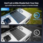 215W Anti-Shading Bifacial Solar Panel,Callsun N-Type 16BB Monocrystalline PV Module, Over 25% High Efficiency,Ideal for 12V System,RV,Marine,Power Station,Off-Grid