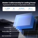 215W Anti-Shading Bifacial Solar Panel,Callsun N-Type 16BB Monocrystalline PV Module, Over 25% High Efficiency,Ideal for 12V System,RV,Marine,Power Station,Off-Grid