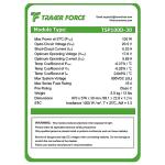 Traver Force Solar Panel 100 Watt 10BB Monocrystalline 12V Solar Panels for Home High Efficiency Solar Module Power Charger for RV Camping Cabin Marine Boat Motorhome Off-Grid Black