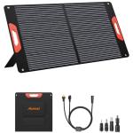 120W Portable Solar Panels for Power Station, 120 Watt ETFE Monocrystalline Foldable 20V DC Output Solar Panel Charger, 24% High Efficiency, QC3.0 USB-A & Type-C Output for Outdoor Camping RV Blackout