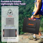 120W Portable Solar Panels for Power Station, 120 Watt ETFE Monocrystalline Foldable 20V DC Output Solar Panel Charger, 24% High Efficiency, QC3.0 USB-A & Type-C Output for Outdoor Camping RV Blackout