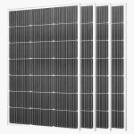 VEVOR 4PCS 100W Monocrystalline Solar Panels, 23% High-Efficiency Mono PV Module with Stable MC4 Output & Aluminum Frame, IP65 Waterproof Solar Panel for Car Boat RV Flat Rooftop Off-Grid Applications