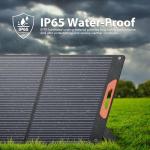 120W Portable Solar Panels for Power Station, 120 Watt ETFE Monocrystalline Foldable 20V DC Output Solar Panel Charger, 24% High Efficiency, QC3.0 USB-A & Type-C Output for Outdoor Camping RV Blackout