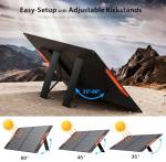 120W Portable Solar Panels for Power Station, 120 Watt ETFE Monocrystalline Foldable 20V DC Output Solar Panel Charger, 24% High Efficiency, QC3.0 USB-A & Type-C Output for Outdoor Camping RV Blackout