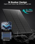 ECOBOSS 200 Watt Solar Panel, 2 Pack 100W Solar Panels, N-Type 16BB 12V Solar Panel with 25.6% Conversion Efficiency, Monocrystalline Modules for RV Power Systems, Marine, Cabins & Off-Grid System