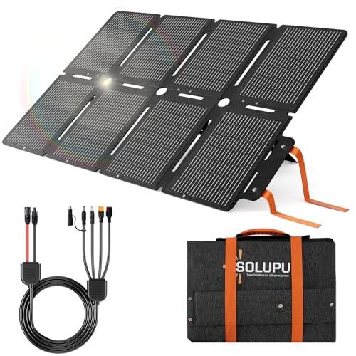 SOLUPUP 100W Portable Foldable Folding Solar Panels, IP67 Waterproof for Camping, Outdoor Power Supply, Compact 8-Fold Design with MC-4 Output, High-Efficiency Charging for Devices