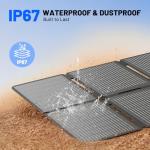 SOLUPUP 100W Portable Foldable Folding Solar Panels, IP67 Waterproof for Camping, Outdoor Power Supply, Compact 8-Fold Design with MC-4 Output, High-Efficiency Charging for Devices