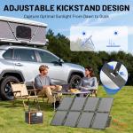 SOLUPUP 100W Portable Foldable Folding Solar Panels, IP67 Waterproof for Camping, Outdoor Power Supply, Compact 8-Fold Design with MC-4 Output, High-Efficiency Charging for Devices