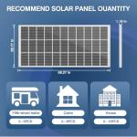 300 Watt Solar Panel 18BB 24.5% High Efficiency 300Watt Solar Panels Monocrystalline 12V/24V for RV Boat Rooftop Camping and Other Off Grid Applications (300w Single Solar Panel)