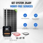 ECO-WORTHY 200 Watts 12 Volt/24 Volt Solar Panel Kit with 20A Bluetooth APP Monitoring MPPT Controller and High Efficiency Monocrystalline Solar Panel for Home,RV,Camper,and Other Off Grid Application