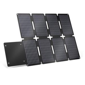 GRECELL 80W Portable Solar Panel, Foldable Solar Panel QC3.0 USB-A &Type-C Port,23% High Efficiency IP67 Waterproof Outdoor Cell Phone Solar Charger for Power Banks Tablets Outdoor Small Power Station