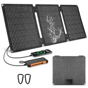 35W Portable Solar Panel Charger QC3.0 USB C Solar Panel Waterproof Dustproof 12v Solar Battery Charger