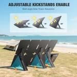 GRECELL 80W Foldable Solar Panel, Portable Solar Charger with USB-A and USB-C QC3.0 (18W) IP67 Waterproof Outdoor Cell Phone Solar Charger for Power Banks Tablets Small Power Station
