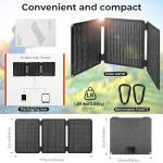 35W Portable Solar Panel Charger QC3.0 USB C Solar Panel Waterproof Dustproof 12v Solar Battery Charger