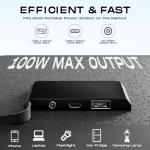 MARBERO 100W Portable Solar Panel 100 Watt 20V Foldable Solar Panel Charger for Power Station QC3.0 USB & DC Output >23% High Efficiency IP68 Waterproof for Camping Outdoor Home RV Blackout Cloudy