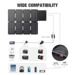 GRECELL 80W Foldable Solar Panel, Portable Solar Charger with USB-A and USB-C QC3.0 (18W) IP67 Waterproof Outdoor Cell Phone Solar Charger for Power Banks Tablets Small Power Station