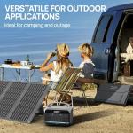 DaranEner 100W Foldable Solar Panel, Portable High-Efficiency 23% ETFE Solar Charger with QC3.0 USB-A & Type-C, IP54 Waterproof Solar Panel for Power Station, Camping, RV, and Outdoor Off-Grid Use