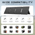 MARBERO 100W Portable Solar Panel 100 Watt 20V Foldable Solar Panel Charger for Power Station QC3.0 USB & DC Output >23% High Efficiency IP68 Waterproof for Camping Outdoor Home RV Blackout Cloudy