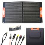 100W Portable Solar Panel, Camping Essentials, 100 Watt Foldable Solar Charger for Power Station, 23.5% High Efficiency IP67 Waterproof with 10-in-1 DC Connectors for Camping RV Blackout (100W)
