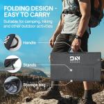 DaranEner 100W Foldable Solar Panel, Portable High-Efficiency 23% ETFE Solar Charger with QC3.0 USB-A & Type-C, IP54 Waterproof Solar Panel for Power Station, Camping, RV, and Outdoor Off-Grid Use