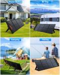 KEPEAK 100W Portable Solar Panel, Foldable Solar Panel with QC3.0 & PD, Waterproof High-Efficiency Solar Charger for RVs, Camping, Emergency Backup