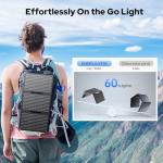 ENOFLO 30W Solar Panel Charger YT30 Foldable Solar Panel IP65 Waterproof Solar Charger with QC3.0 USB & DC Output(10 Connectors) 24% High Efficiency for Outdoor Camping