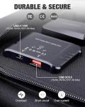 GRECELL 80W Portable Solar Panel, Foldable Solar Panel QC3.0 USB-A &Type-C Port,23% High Efficiency IP67 Waterproof Outdoor Cell Phone Solar Charger for Power Banks Tablets Outdoor Small Power Station