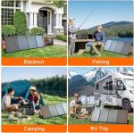 100W Portable Solar Panel, Camping Essentials, 100 Watt Foldable Solar Charger for Power Station, 23.5% High Efficiency IP67 Waterproof with 10-in-1 DC Connectors for Camping RV Blackout (100W)