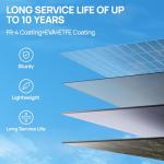 DaranEner 100W Foldable Solar Panel, Portable High-Efficiency 23% ETFE Solar Charger with QC3.0 USB-A & Type-C, IP54 Waterproof Solar Panel for Power Station, Camping, RV, and Outdoor Off-Grid Use