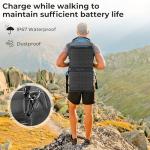 35W Portable Solar Panel Charger QC3.0 USB C Solar Panel Waterproof Dustproof 12v Solar Battery Charger