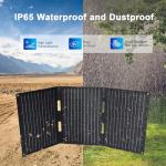 wagnation 30W Portable Solar Panel, Foldable Solar Panel Charger with QC3.0 USB-A USB-C & DC Output for Phone/Power Bank/iPad/Power Station, IP65 Waterproof for Camping Backpacking Hiking RV Blackout