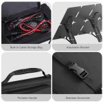 GRECELL 80W Foldable Solar Panel, Portable Solar Charger with USB-A and USB-C QC3.0 (18W) IP67 Waterproof Outdoor Cell Phone Solar Charger for Power Banks Tablets Small Power Station