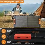 100W Portable Solar Panel, Camping Essentials, 100 Watt Foldable Solar Charger for Power Station, 23.5% High Efficiency IP67 Waterproof with 10-in-1 DC Connectors for Camping RV Blackout (100W)