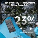 ENOFLO 30W Solar Panel Charger YT30 Foldable Solar Panel IP65 Waterproof Solar Charger with QC3.0 USB & DC Output(10 Connectors) 24% High Efficiency for Outdoor Camping