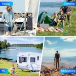 wagnation 30W Portable Solar Panel, Foldable Solar Panel Charger with QC3.0 USB-A USB-C & DC Output for Phone/Power Bank/iPad/Power Station, IP65 Waterproof for Camping Backpacking Hiking RV Blackout