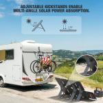 GRECELL 80W Foldable Solar Panel, Portable Solar Charger with USB-A and USB-C QC3.0 (18W) IP67 Waterproof Outdoor Cell Phone Solar Charger for Power Banks Tablets Small Power Station