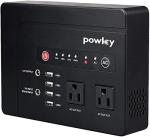 powkey 200W Portable Power Bank with AC Outlet, 146Wh Rechargeable Backup Lithium Battery, 110V Pure Sine Wave AC Outlet for Outdoor RV Trip Travel Home Office Emergency
