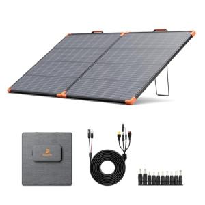 ZOUPW 180W Portable Solar Panel N-Type 16BB,25% High Efficiency Foldable Solar Charger for Jackery 1000V2/Ecoflow Delta/Bluetti/Anker Solix,12.3 LBS IP68 Waterproof for RV Camping Off-Grid