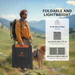 ZOUPW 100W Portable Solar Panel with Solar Angle Guide,23.5% Efficiency Foldable Solar Charger for Jackery 300/Ecoflow River/Anker Solix,IP67 Waterproof Offgrid Power for Camping RV Battery Backup