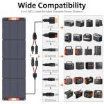 SOKIOVOLA N-Type 16BB 220W Portable Solar Panel for EF/Jackery/Bluetti/Anker Power Station, IP68 Waterproof Foldable Solar Panel ETFE 25% High Efficiency for Outdoor Camping RV Trip