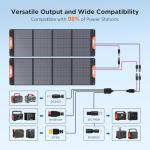 ZOUPW 320W (2x160W) N-Type 16BB Portable Solar Panel, 25% High Efficiency Foldable Solar Charger with Bypass Diodes for Power Stations,IP67 Waterproof for RV Camping Off-Grid & Emergency Backup
