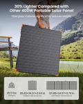 ZOUPW 450W Portable Solar Panel,38V N-Type 16BB 25% High Efficiency Foldable Solar Charger for EcoFlow Delta/Anker C1000/Jackery/Bluetti Elite 100,IP68 Waterproof for Offgrid RV Power Backup