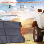 SOKIOVOLA N-Type 16BB 110W Portable Solar Panel for EF/Jackery/Bluetti/Anker Power Station, 25% High Efficiency ETFE Foldable Solar Panel Charger IP68 Waterproof for Outdoor Camping RV