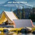 ZOUPW 100W Portable Solar Panel with Solar Angle Guide,23.5% Efficiency Foldable Solar Charger for Jackery 300/Ecoflow River/Anker Solix,IP67 Waterproof Offgrid Power for Camping RV Battery Backup