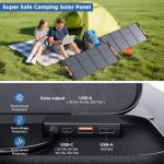 ZOUPW 320W (2x160W) N-Type 16BB Portable Solar Panel, 25% High Efficiency Foldable Solar Charger with Bypass Diodes for Power Stations,IP67 Waterproof for RV Camping Off-Grid & Emergency Backup