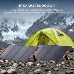 ZOUPW 320W (2x160W) N-Type 16BB Portable Solar Panel, 25% High Efficiency Foldable Solar Charger with Bypass Diodes for Power Stations,IP67 Waterproof for RV Camping Off-Grid & Emergency Backup