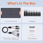 SOKIOVOLA N-Type 16BB 110W Portable Solar Panel for EF/Jackery/Bluetti/Anker Power Station, 25% High Efficiency ETFE Foldable Solar Panel Charger IP68 Waterproof for Outdoor Camping RV