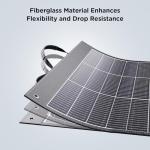 ZOUPW 100W Portable Solar Panel N-Type 16BB,25% Efffciency Ultralight 7.98lbs Foldable Solar Charger for Jackery 300/EcoFlow River/Bluetti/Anker Solix, IP67 Waterproof for RV Camping Off-Grid