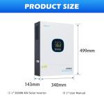 Ampinvt 5000W Off Grid Solar Inverter 48Vdc to 120V, Pure Sine Wave Inverter inbuilt 100A MPPT Solar Charge Controller Max PV Input 5500W, Support up to 6 in Parallel, Lead Acid Lithium Battery