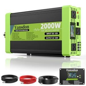 Vansdon 2000W Pure Sine Wave Inverter 12V